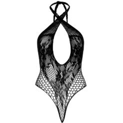 Leg Avenue Lace and Net Halter Teddy - Image 8
