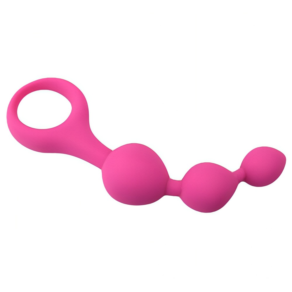 Loving Joy Triple Ripple Anal Beads-Pink - Image 5