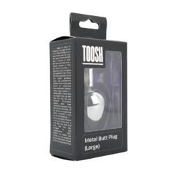 Toosh Silver Metal Butt Plug Large Clear Stone - Image 9