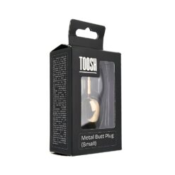 Toosh Gold Metal Butt Plug Small Clear Stone - Image 10