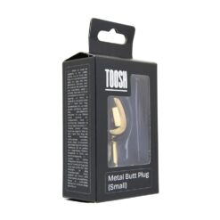 Toosh Gold Metal Butt Plug Small Red Stone - Image 9
